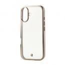 ELECOM PM-A25AUCTMLGB iPhone 17/ソフトケース/メタリックライン/メタルステッカー付/グレージュ