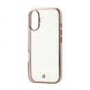 ELECOM PM-A25AUCTMLPN iPhone 17/ソフトケース/メタリックライン/メタルステッカー付/ピンク