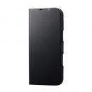 ELECOM PM-A25BPLFUBK iPhone Air/手帳型ケース/薄型/磁石付/ブラック