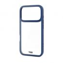 ELECOM PM-A25CD3OFCNV iPhone 17 Pro/ハイブリッドケース/D3O/フレームカラー/メタルステッカー付/ネイビー