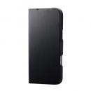 ELECOM PM-A25DPLFUBK iPhone 17 Pro Max/手帳型ケース/薄型/磁石付/ブラック