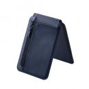 ELECOM AMS-MAGCWSNV スマホスタンド/MAGKEEP/ミニウォレット/ポケット付き/薄型/動画視聴/ネイビー