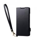 ELECOM PM-X252PLFY4BK Xperia 10 VII (SO-52F)/手帳型ケース/磁石付/耐衝撃/ハンドストラップ付/ブラック