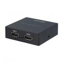 グリーンハウス GH-HSPK2-BK HDMIスプリッタ 4K2K 2ポート メタルブラック