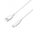 ELECOM MPA-ACTPSS10WH USB-A to USB Type-Cケーブル/シリコン/ブレーカー内蔵/最大15W/1.0m/ホワイト