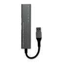 Dadandall DDSDRW005ALG SDメモリーカードリーダー・ライター付き3ポートUSBハブ「STICK HUB SD」 USB A ライトグレー