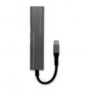 Dadandall DDSDRW005CLG SDメモリーカードリーダー・ライター付き3ポートUSBハブ「STICK HUB SD」 USB TYPE-C ライトグレー