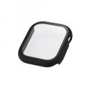 ELECOM AW-25AFCGOBK Apple Watch 46mm/フルカバーケース/プレミアムガラス/ゴリラ/高透明/ブラック