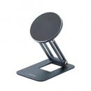 ELECOM P-DSMAL01NBK スマホスタンド/薄型/MagSafe対応/コンパクト/メタルプレート付属/ブラック