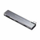 サンワサプライ USB-5TCPC31GM USB 5Gbps 2ポート スリム ハブ（カードリーダー付き）