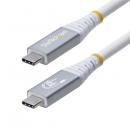 StarTech.com CC3M20GUSB4CXW USB4ケーブル/3m/20Gbps/60W PD EPR/4K 120Hz/高速充電 データ転送/USB Type-C