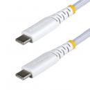 StarTech.com USB2CC2MNCBRWH USB-Cケーブル/2m/USB 2.0/Type-C to Type-C/60W 3A/ホワイト/高速充電 データ転送
