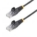 StarTech.com N6PAT25CMBKS CAT6 LANケーブル/スリム/25cm/ブラック/100W PoE/UTP/LSZH/より線/カテゴリ6 RJ45