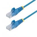 StarTech.com N6PAT25CMBLS CAT6 LANケーブル/スリム/25cm/ブルー/100W PoE/UTP/LSZH/より線/カテゴリ6 RJ45