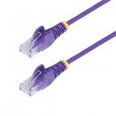 StarTech.com N6PAT25CMPLS CAT6 LANケーブル/スリム/25cm/パープル/100W PoE/UTP/LSZH/より線/カテゴリ6 RJ45