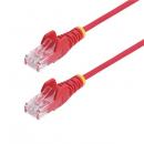 StarTech.com N6PAT25CMRDS CAT6 LANケーブル/スリム/25cm/レッド/100W PoE/UTP/LSZH/より線/カテゴリ6 RJ45
