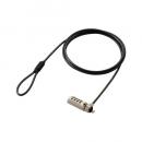 ELECOM ESL-402C セキュリティワイヤー/ダイヤル錠/スロットサイズ(2.5×6mm)