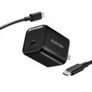 ELECOM MPA-AC12345BK AC充電器/USB充電器/USB Power Delivery対応/45W/Type-C×1/スイングプラグ/C-Cケーブル付属/1.5m/ブラック