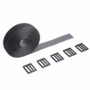 サンワサプライ CA-MF10BK 面ファスナー結束バンド（幅25mm・長さ3m・黒・専用カン付き）