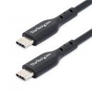 StarTech.com USB2CC2MNC2PK USB-C充電ケーブル/2本セット/2m/USB 2.0/60W 3A PD/ブラック/ノートPC データ転送 高速充電