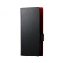 ELECOM P-07PLFUBK スマートフォン用マルチケース/合成皮革/横開き式/手帳型/UltraSlim/薄型/磁石付き/Lサイズ/ブラック