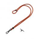 ELECOM P-STSDH1FLREDR スマホショルダーストラップ/伸縮/こぶ紐/軽量/反射糸/ステンレスストラップホールシート付属(1口タイプ×1枚)/オレンジ