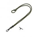 ELECOM P-STSDH1FLSTKH スマホショルダーストラップ/伸縮/こぶ紐/軽量/デザイン柄/ステンレスストラップホールシート付属(1口タイプ×1枚)/ストライプ/カーキ