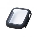 ELECOM AW-25EFCGOBK Apple Watch 40mm/フルカバーケース/プレミアムガラス/ゴリラ/高透明/ブラック