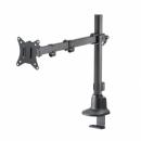 サンワサプライ CR-LAC116BK モニターアーム（シングル・ロングアーム・薄型ショートクランプ・ブラック）