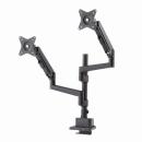 サンワサプライ CR-LAC2407BK モニターアーム（デュアル・ガススプリング式・支柱タイプ・ブラック）