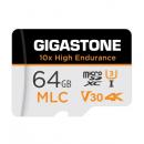 Gigastone GJMX-64GMLC 高耐久MLC マイクロSDカード 64GB SDXC U3 V30 クラス10 UHS-I 超高速 読込100MB/s 書込65MB/s 4K ドラレコ・監視カメラ・カーナビ