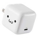 ELECOM MPA-AC12465WF AC充電器/スマホ・タブレット用/USB PD/65W/USB-C/スイングプラグ/しろちゃん