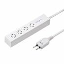 サンワサプライ TAP-SPSLIM4MG-2W スリムタップ（AC4個口・マグネット付き・雷ガード付き）