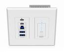 ADTECHNO UEX3H-WP-US ウォールプレート型USB 3.2 Gen1エクステンダー ホスト