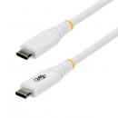 StarTech.com S2CEPR3MW-USB-CABLE USB-Cケーブル/3m/USB 2.0/Type-C/240W 5A/USB-IF/ホワイト/高速充電 データ転送