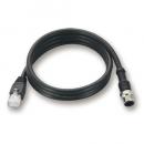 MOXA CBL-M12DMM4PM12DMM4P-BK-100-IP67 M12 to RJ45 Cat-5E UTPギガビットイーサネットケーブル with IP67-rated 8-pin male 12