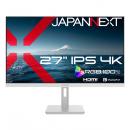 【法人様宛限定】JAPANNEXT JN-IPS2709U-W 液晶ディスプレイ 27型/3840×2160/HDMI×2、DP×1/ホワイト/スピーカー有/2年保証