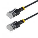 StarTech.com N6APATUTP34BKS2M CAT6A LANケーブル/超スリム/2m/ブラック/UTP/純銅撚線/スナッグレス/カテゴリ6A ギガビット対応