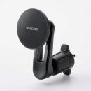 ELECOM P-CARS18BK 車載アクセサリー/スマホホルダー/マグネット吸着/エアコン吹き出し口取付タイプ/360°回転/メタルリング付属/ブラック