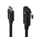 StarTech.com TBLT5MM80CM240WRA Thunderbolt 5ケーブル/L型右向き/80cm/8K60Hz/240W PD/認証品/USB-C互換/ホワイト