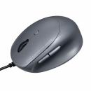 サンワサプライ MA-EYBS522BK 静音小型有線エルゴノミクスマウス（5ボタン）