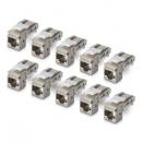 StarTech.com C6AKEYTLSTP9010PK RJ45キーストーンジャック/CAT6A対応/10個入/STPシールド/90度配線/工具不要/LAN配線用