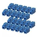 StarTech.com C6KEYTL180BL24PK RJ45キーストーンジャック/CAT6対応/24個入/UTP非シールド/工具不要/180度配線/ブルー/LAN配線用