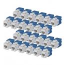 StarTech.com C6KEYTL180WH24PK RJ45キーストーンジャック/CAT6対応/24個入/UTP非シールド/工具不要/180度配線/ホワイト/LAN配線用