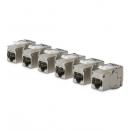 StarTech.com C8KEYSTP1806PK キーストーンジャック/Cat8対応/6個パック/RJ45 STPシールド仕様/180度/工具不要/イーサネットLAN