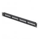 StarTech.com C6PANELUTP241U パッチパネル/ラックマウント型/1U 24ポート/ブランクキーストーン/RJ45 UTP/データセンター LAN配線向け
