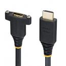 StarTech.com HDMI2PNLFM-1M HDMI 2.0ケーブル/パネルマウント型/オス - メス パネル取付 延長用/1m/4K60Hz/会議室 AV環境対応