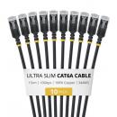 StarTech.com 6ASTP34BKS15CM10PK CAT6A LANケーブル/超スリム/15cm/10本入/ブラック/ツメ折れ防止/FTP/超極細 イーサネットケーブル