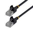StarTech.com N6APATSTP34BKS2M CAT6A LANケーブル/超スリム/2m/ブラック/ツメ折れ防止/FTP/超極細 RJ45イーサネットケーブル