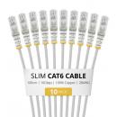StarTech.com N6PAT100CMGRS10PK CAT6スリムLANケーブル/10本セット/1m/グレー/RJ45/100W PoE/UTP/LSZH/カテゴリ6